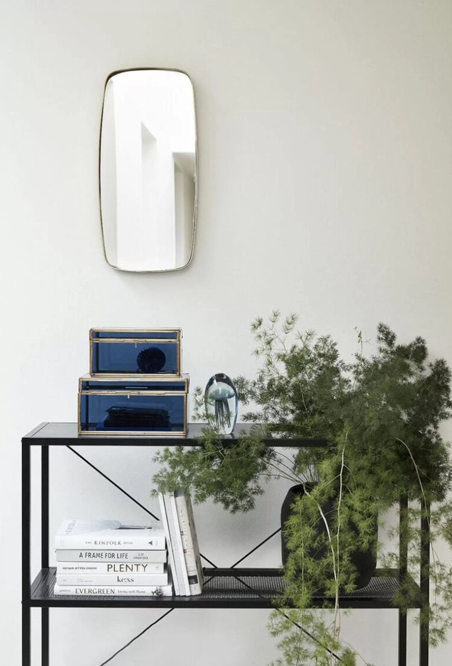 Hübsch Mirrors^Retro Wall Mirror Rectangular Brass