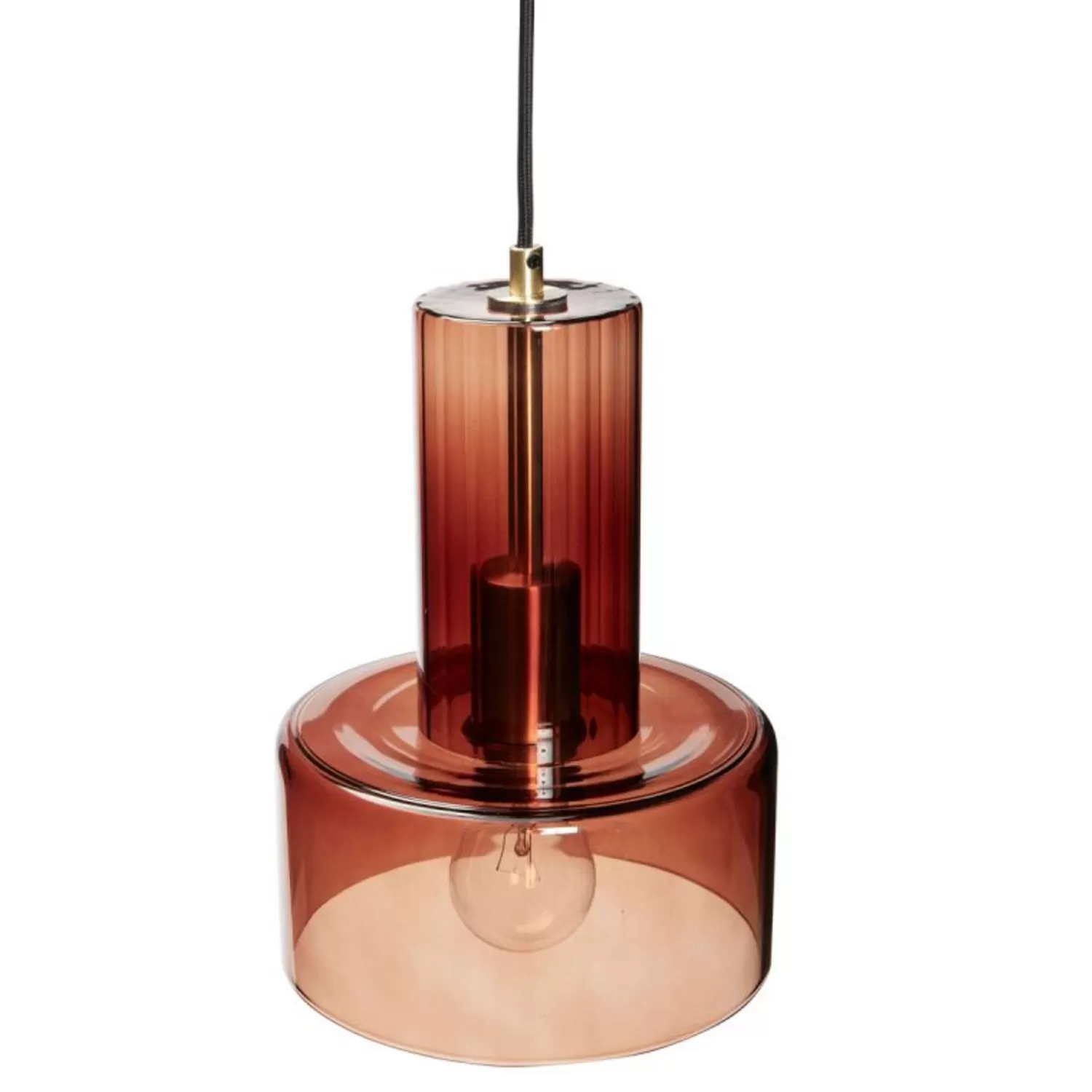 Hübsch Ceiling Lights^Ripple Ceiling Light Amber Brown