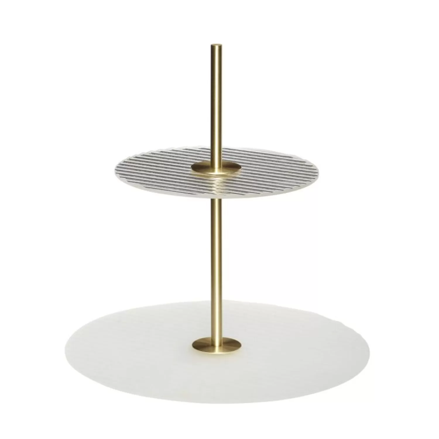 Hübsch Kitchen Accessories^Ripple Etagere Frosted/Brass Brass, Clear, White