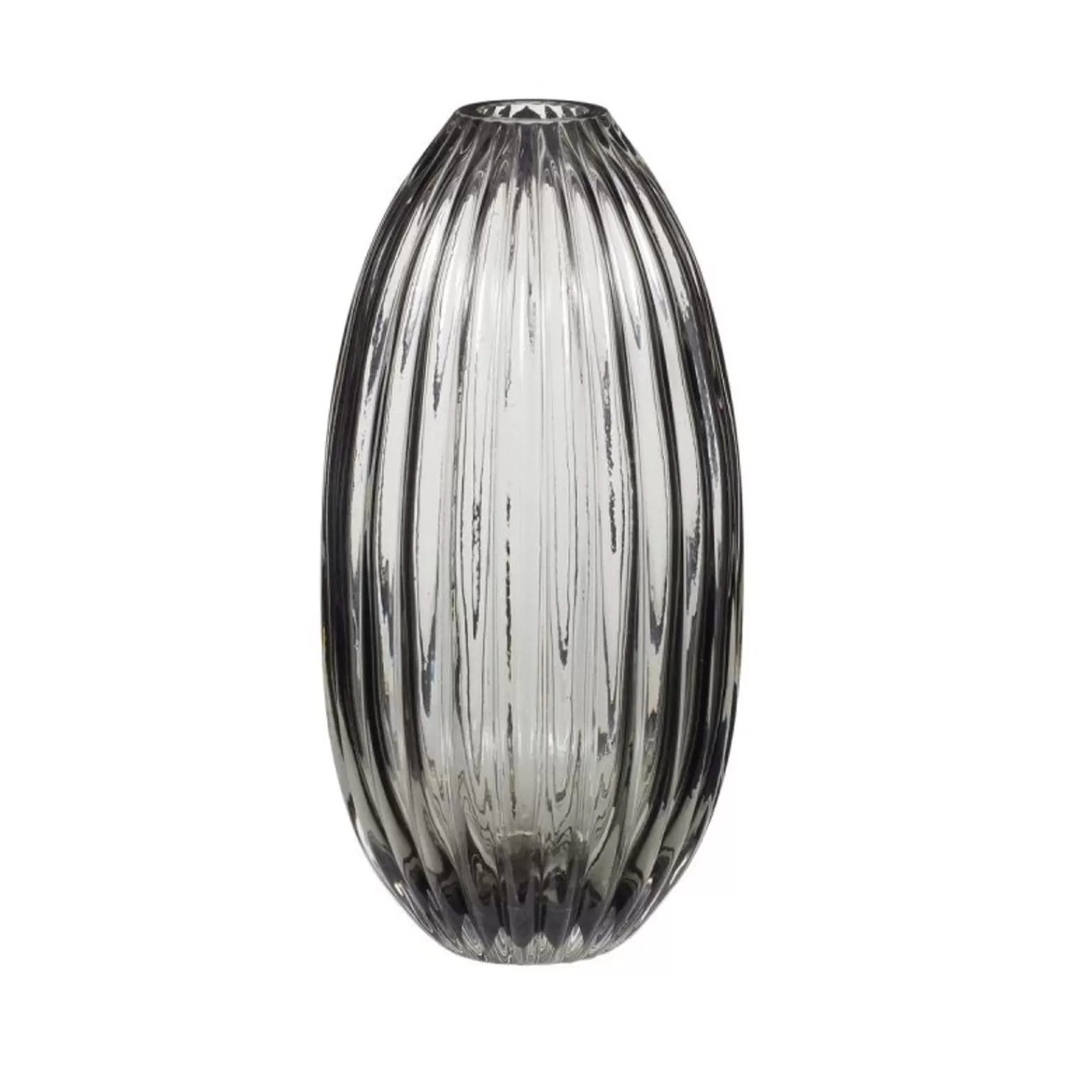 Hübsch Vases^Ripple Vase Grey Smoked