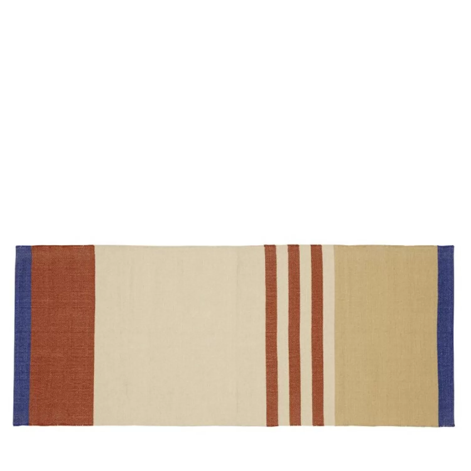 Hübsch Rugs^River Runner Multicolour Beige, Blue, Maroon, Sand