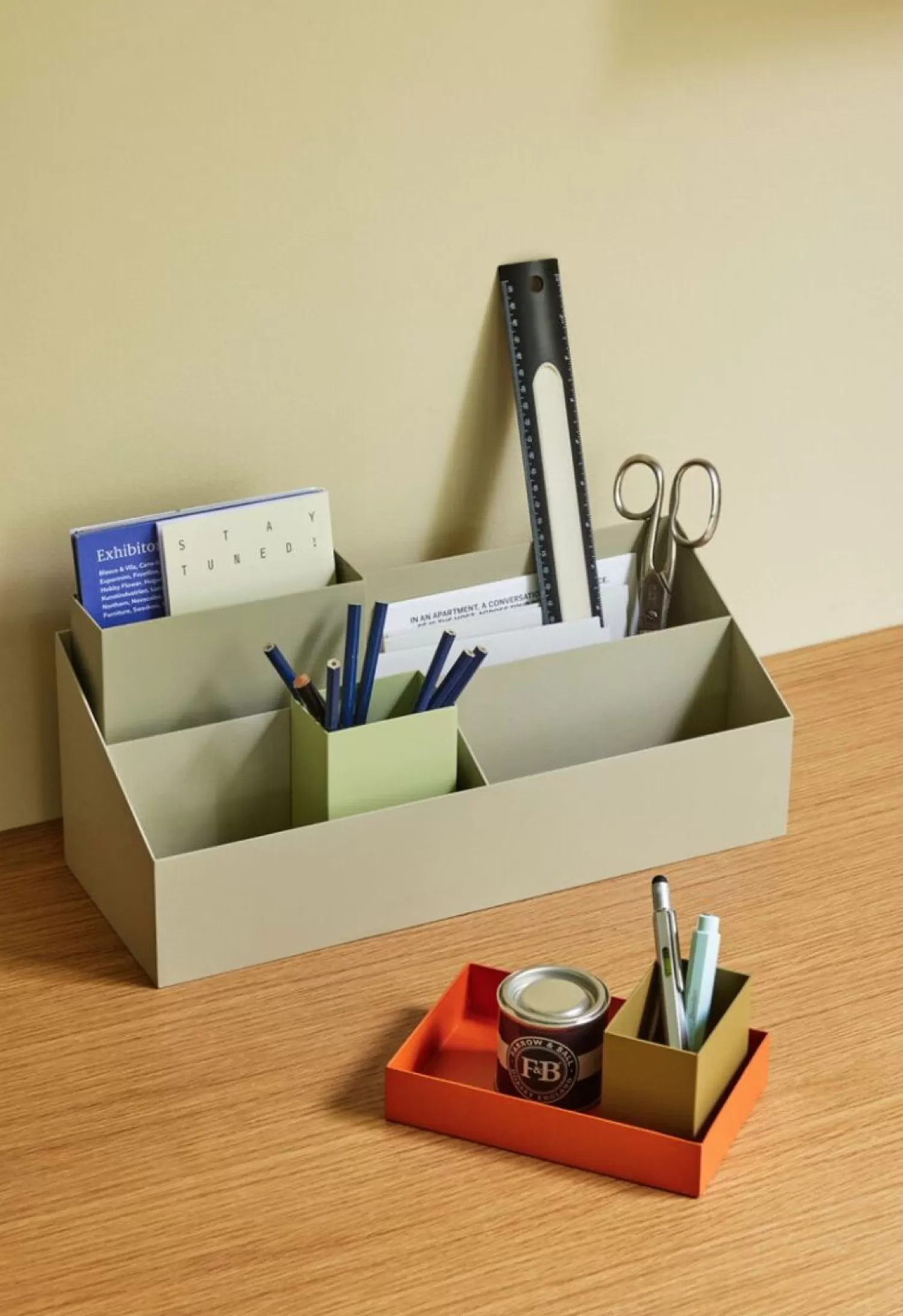 Hübsch Storage^Sortit Organiser Multicolour (Set Of 4) Light Green, Olive, Orange, Sand