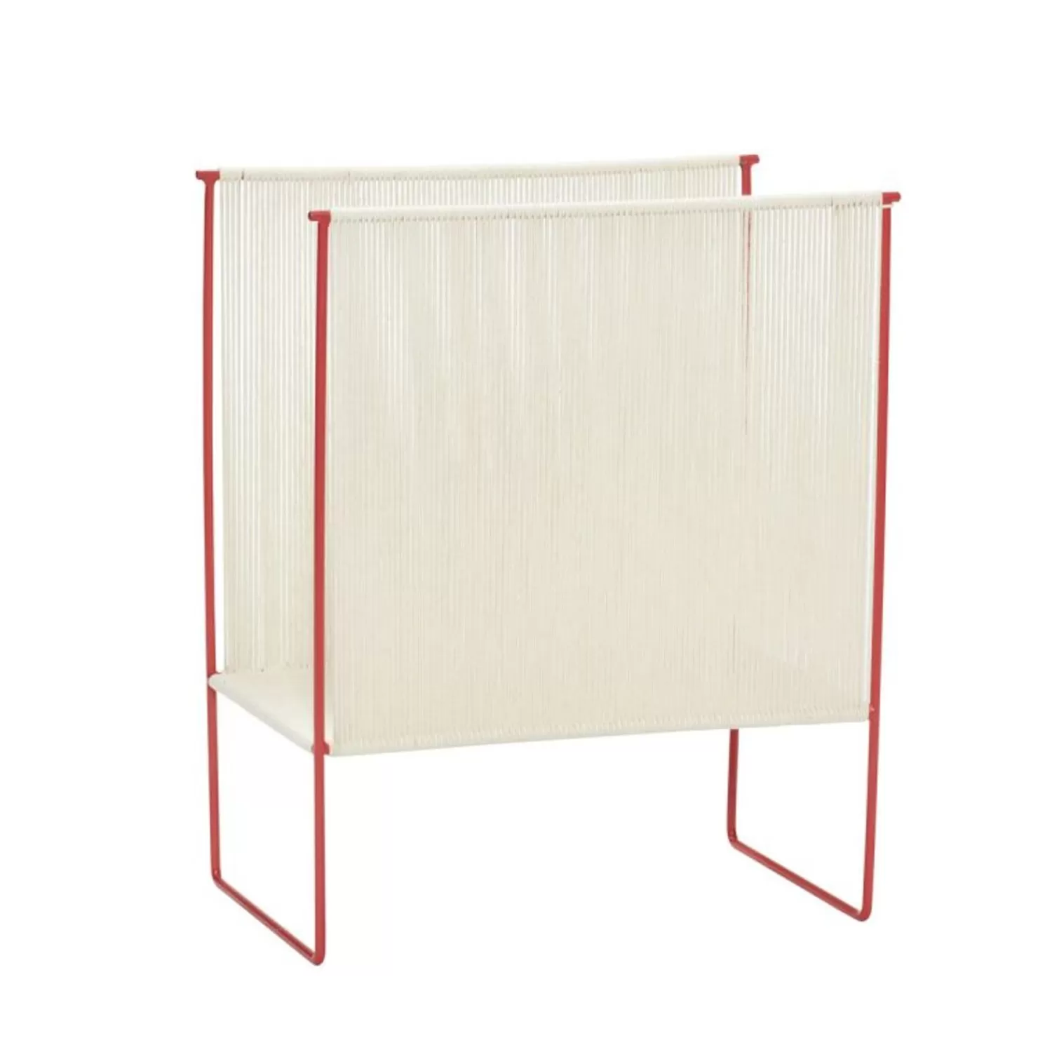 Hübsch Storage^String Magazine Holder Red/White Offwhite, Red