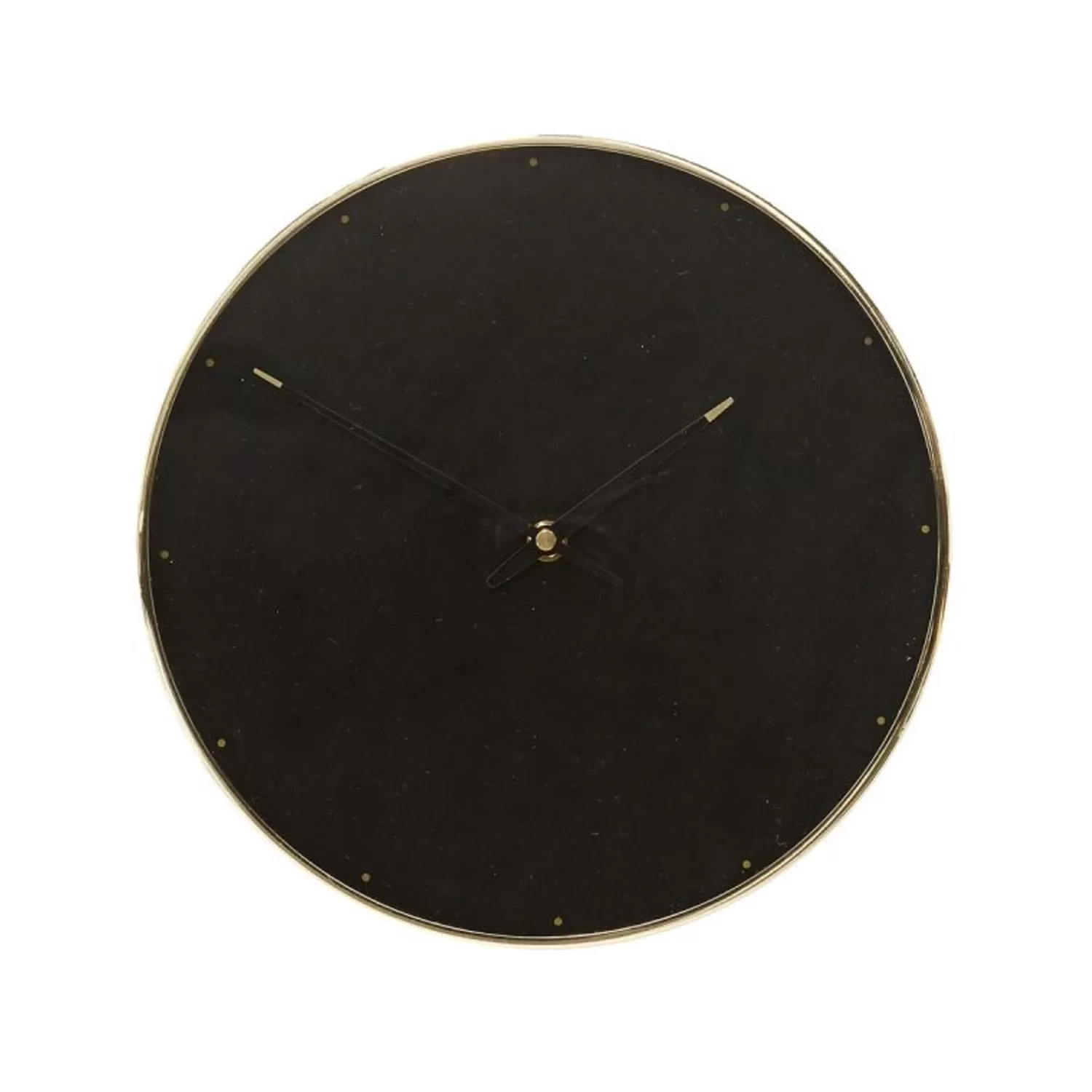 Hübsch Wall Decoration^Time Clock Black Black, Brass