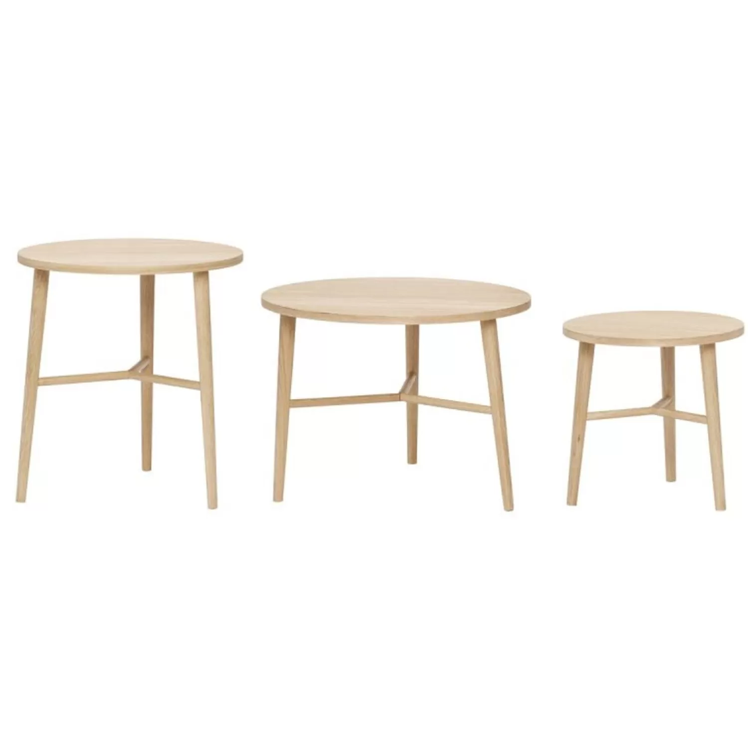 Hübsch Tables^Tripple Tables (Set Of 3) Natural