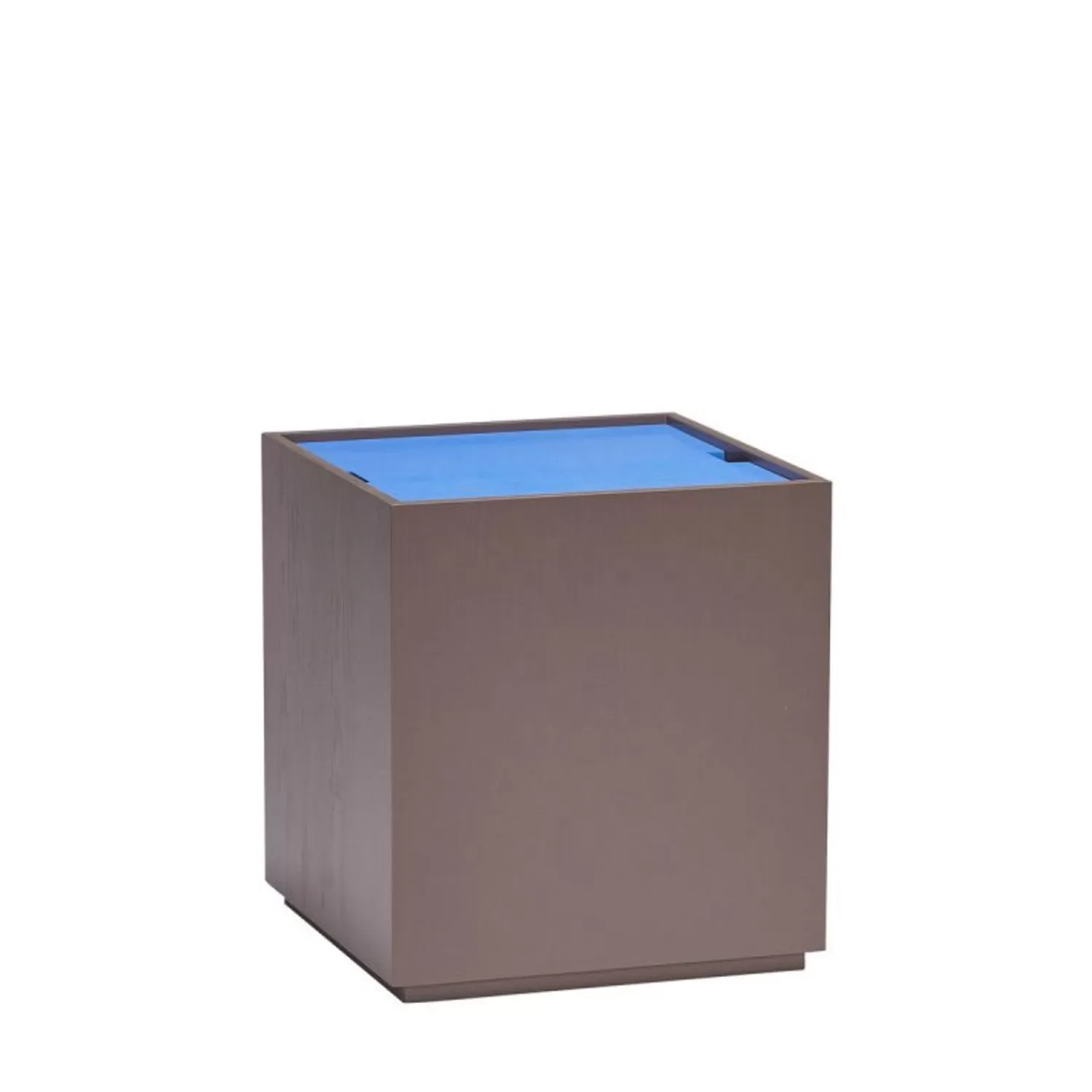 Hübsch Tables^Vault Side Table/Storage Box Brown/Blue Blue, Brown