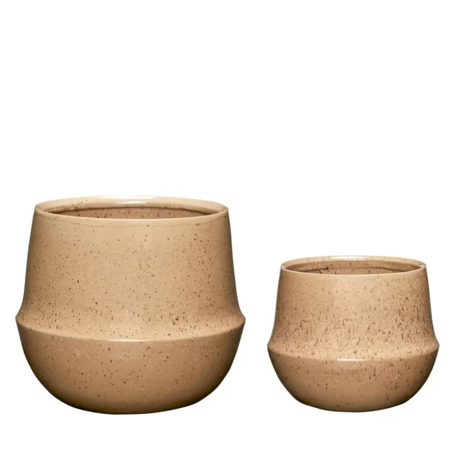 Hübsch Pottery & Watering Cans^Vibe Pots (Set Of 2) Sand