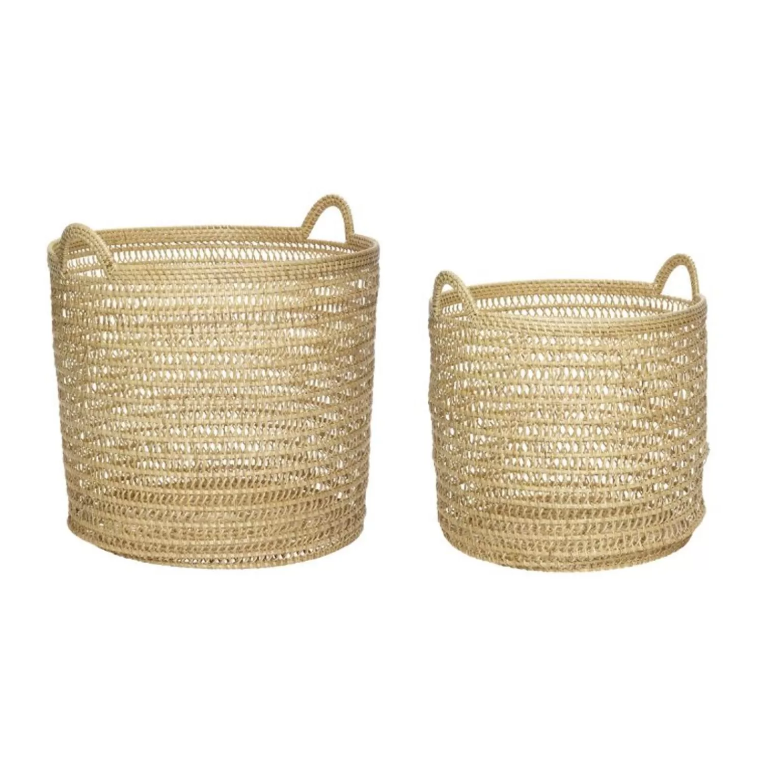 Hübsch Storage^Weave Baskets (Set Of 2) Natural