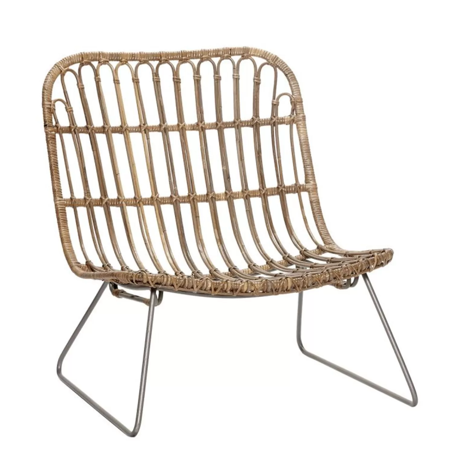 Hübsch Seating^Weave Lounge Chair Natural Grey, Natural