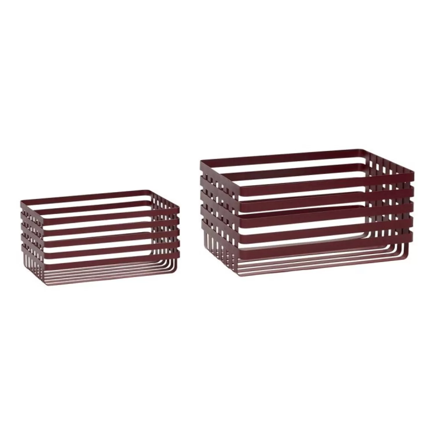 Hübsch Storage^Wi Up Baskets (Set Of 2) Red