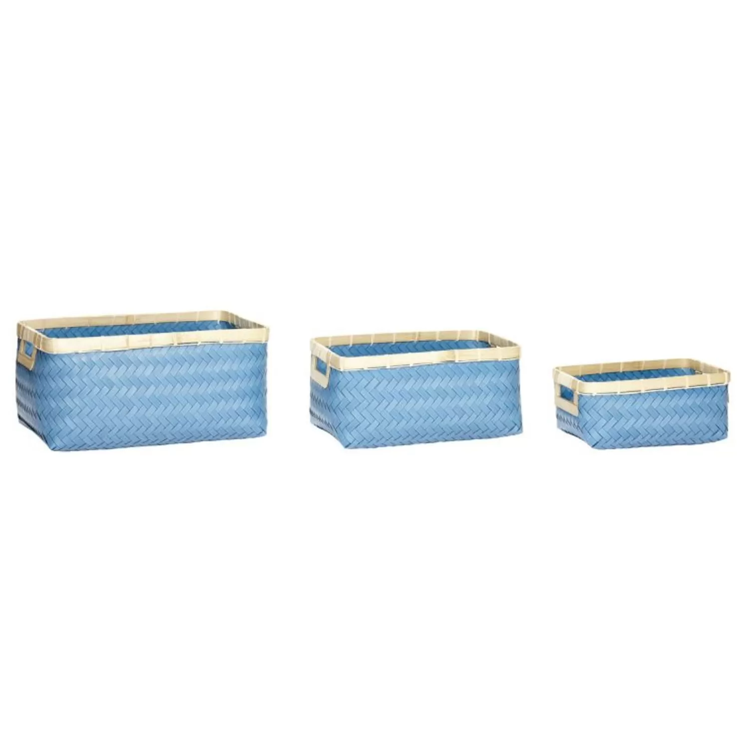 Hübsch Storage^Wicked Baskets Blue (Set Of 3) Blue, Natural